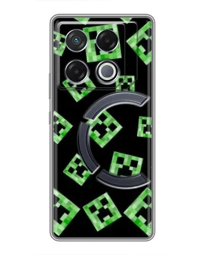 Чехол для Infinix GT 20 Pro с картинкой «Паттерн с криперами» Чехол для Infinix GT 20 Pro с картинкой «Паттерн с криперами»