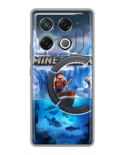 Чехол для Infinix GT 20 Pro с картинкой «Minecraft ледяной мир» Чехол для Infinix GT 20 Pro с картинкой «Minecraft ледяной мир»