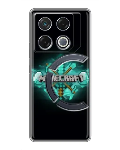 Чехол для Infinix GT 20 Pro с картинкой «Minecraft Diamond лого» Чехол для Infinix GT 20 Pro с картинкой «Minecraft Diamond лого»