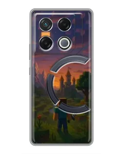 Чехол для Infinix GT 20 Pro с картинкой «Стив у башни»