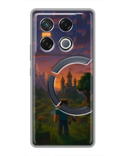 Чехол для Infinix GT 20 Pro с картинкой «Стив у башни» Чехол для Infinix GT 20 Pro с картинкой «Стив у башни»