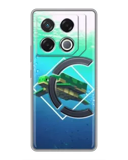 Чехол для Infinix GT 20 Pro с картинкой «Черепаха Minecraft»