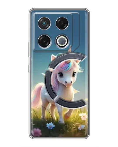 Чехол для Infinix GT 20 Pro с картинкой «Единорог на поляне»