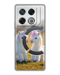 Чехол для Infinix GT 20 Pro с картинкой «Пара единорогов»