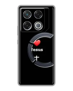 Чехол для Infinix GT 20 Pro с картинкой «Сердце - Jesus»