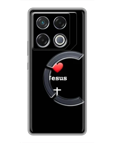 Чехол для Infinix GT 20 Pro с картинкой «Сердце - Jesus» Чехол для Infinix GT 20 Pro с картинкой «Сердце - Jesus»