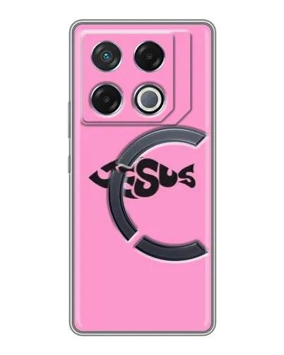 Чехол для Infinix GT 20 Pro с картинкой «Розовый символ Jesus» Чехол для Infinix GT 20 Pro с картинкой «Розовый символ Jesus»