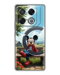 Чехол для Infinix GT 20 Pro с картинкой «Микки на скамейке»