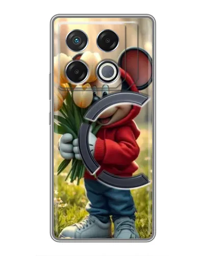 Чехол для Infinix GT 20 Pro с картинкой «Микки с тюльпанами» Чехол для Infinix GT 20 Pro с картинкой «Микки с тюльпанами»