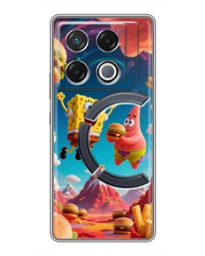 Чехол для Infinix GT 20 Pro с картинкой «Космический фастфуд»
