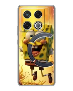 Чехол для Infinix GT 20 Pro с картинкой «Губка Боб прыгает»