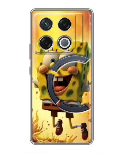 Чехол для Infinix GT 20 Pro с картинкой «Губка Боб прыгает»