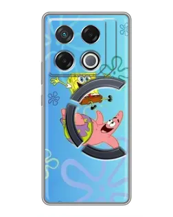 Чехол для Infinix GT 20 Pro с картинкой «Спанч Боб и Патрик»