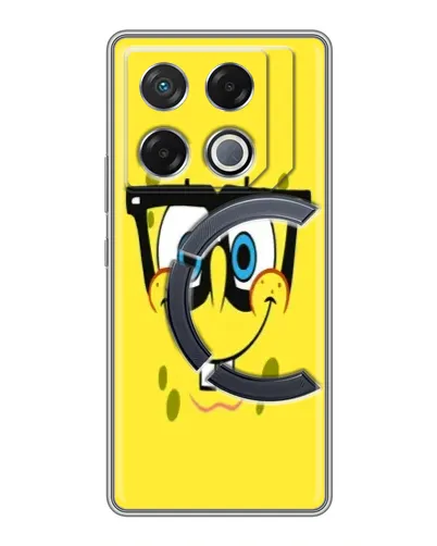 Чехол для Infinix GT 20 Pro с картинкой «Минималистичный Спанч Боб» Чехол для Infinix GT 20 Pro с картинкой «Минималистичный Спанч Боб»
