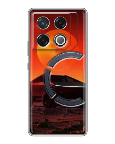 Чехол для Infinix GT 20 Pro с картинкой «Cybertruck на Марсе»