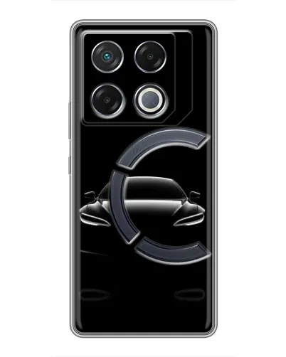 Чехол для Infinix GT 20 Pro с картинкой «Силуэт Tesla Night»