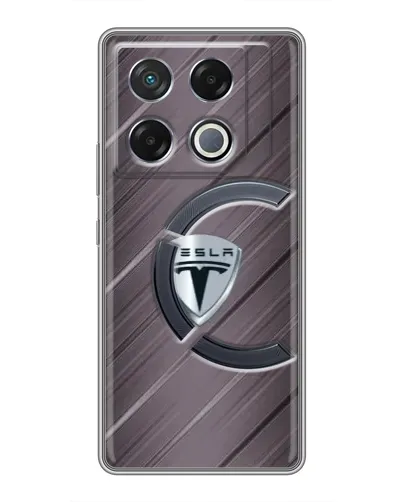 Чехол для Infinix GT 20 Pro с картинкой «Металлическая текстура Tesla»