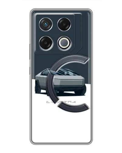 Чехол для Infinix GT 20 Pro с картинкой «Серебристый Cybertruck Tesla»