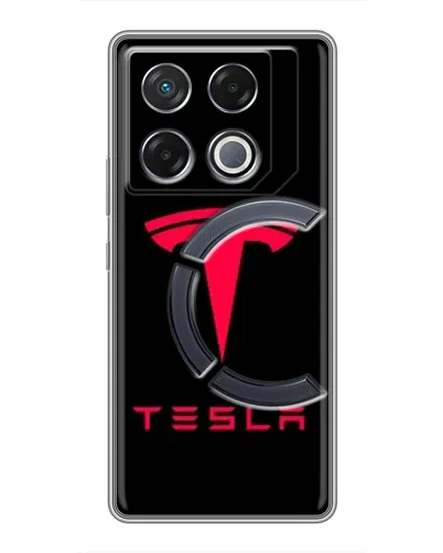 Чехол для Infinix GT 20 Pro с картинкой «Tesla Red Logo»