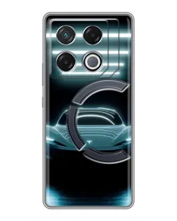 Чехол для Infinix GT 20 Pro с картинкой «Tesla в неоне» Чехол для Infinix GT 20 Pro с картинкой «Tesla в неоне»