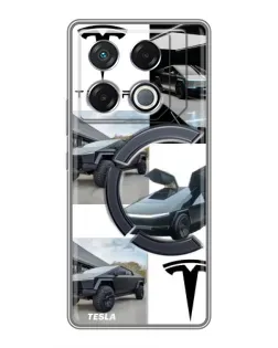 Чехол для Infinix GT 20 Pro с картинкой «Коллаж Cybertruck Tesla» Чехол для Infinix GT 20 Pro с картинкой «Коллаж Cybertruck Tesla»