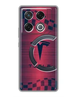 Чехол для Infinix GT 20 Pro с картинкой «Тесла красный карбон» Чехол для Infinix GT 20 Pro с картинкой «Тесла красный карбон»