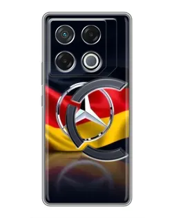 Чехол для Infinix GT 20 Pro с картинкой «Mercedes — флаг Германии»