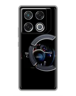 Чехол для Infinix GT 20 Pro с картинкой «Салон Audi — руль»