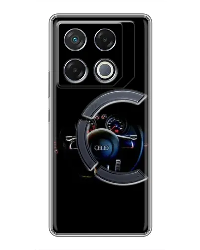 Чехол для Infinix GT 20 Pro с картинкой «Салон Audi — руль» Чехол для Infinix GT 20 Pro с картинкой «Салон Audi — руль»