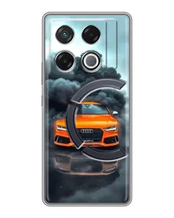 Чехол для Infinix GT 20 Pro с картинкой «Audi в облаках дыма»