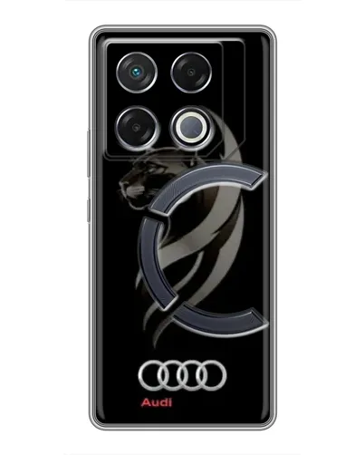 Чехол для Infinix GT 20 Pro с картинкой «Графика — пантера и Audi» Чехол для Infinix GT 20 Pro с картинкой «Графика — пантера и Audi»