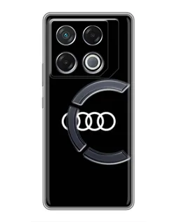 Чехол для Infinix GT 20 Pro с картинкой «Audi White Logo»