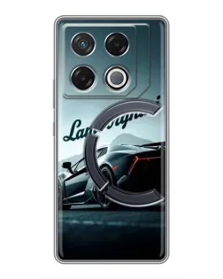 Чехол для Infinix GT 20 Pro с картинкой «Классическая надпись Lamborghini»