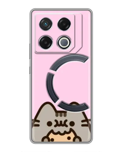 Чехол для Infinix GT 20 Pro с картинкой «Pusheen и печенье»
