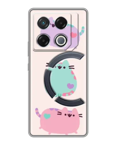 Чехол для Infinix GT 20 Pro с картинкой «Pusheen трио»