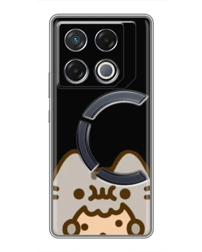 Чехол для Infinix GT 20 Pro с картинкой «Пушин на черном»