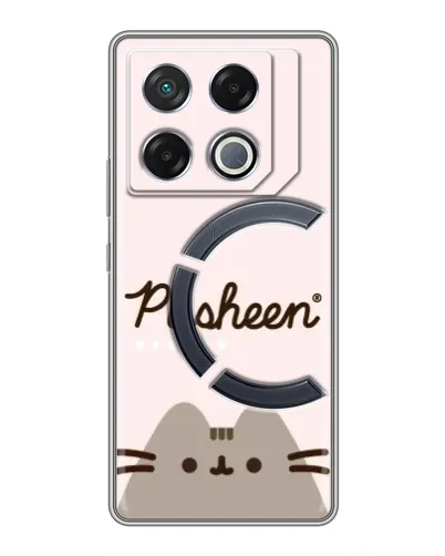 Чехол для Infinix GT 20 Pro с картинкой «Pusheen логотип»