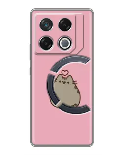 Чехол для Infinix GT 20 Pro с картинкой «Pusheen сердце» Чехол для Infinix GT 20 Pro с картинкой «Pusheen сердце»