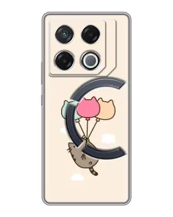 Чехол для Infinix GT 20 Pro с картинкой «Пушин на шариках» Чехол для Infinix GT 20 Pro с картинкой «Пушин на шариках»