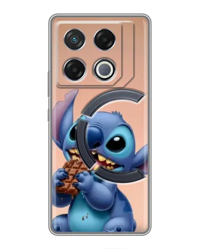 Чехол для Infinix GT 20 Pro с картинкой «Стич ест шоколад»