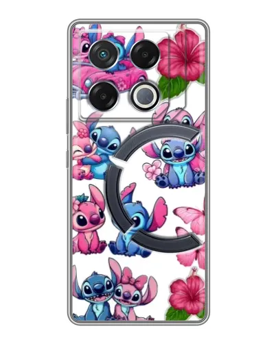 Чехол для Infinix GT 20 Pro с картинкой «Стикеры Stitch и Angel»