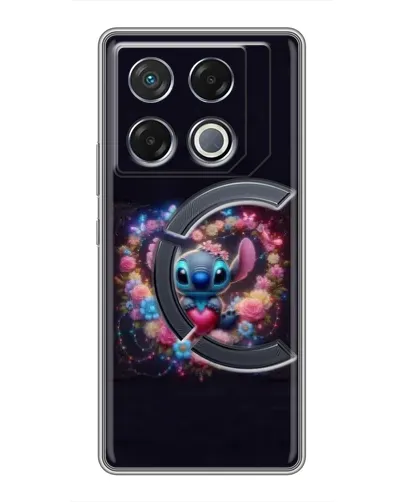 Чехол для Infinix GT 20 Pro с картинкой «Stitch в цветах»