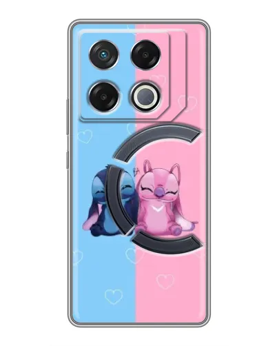 Чехол для Infinix GT 20 Pro с картинкой «Stitch и Angel Love»