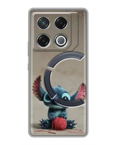 Чехол для Infinix GT 20 Pro с картинкой «Стич на коричневом фоне»