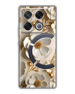 Чехол для Infinix GT 20 Pro с картинкой «Белие бумажние цвети» Чехол для Infinix GT 20 Pro с картинкой «Белие бумажние цвети»