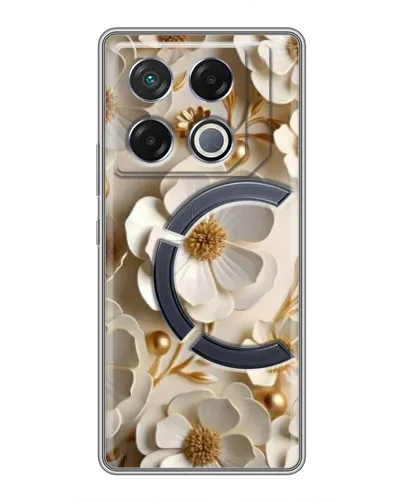 Чехол для Infinix GT 20 Pro с картинкой «Белие бумажние цвети» Чехол для Infinix GT 20 Pro с картинкой «Белие бумажние цвети»