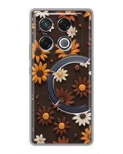 Чехол для Infinix GT 20 Pro с картинкой «Узор из маленьких подсолнухов» Чехол для Infinix GT 20 Pro с картинкой «Узор из маленьких подсолнухов»