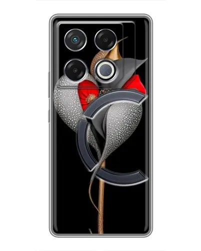 Чехол для Infinix GT 20 Pro с картинкой «Серебряный фантазийный цветок» Чехол для Infinix GT 20 Pro с картинкой «Серебряный фантазийный цветок»