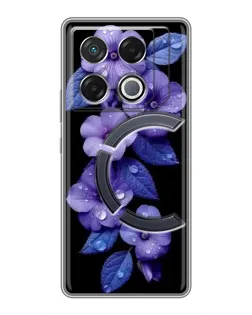 Чехол для Infinix GT 20 Pro с картинкой «Фиолетовые цветы с росою» Чехол для Infinix GT 20 Pro с картинкой «Фиолетовые цветы с росою»