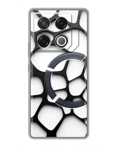 Чехол для Infinix GT 20 Pro с картинкой «Белая объемная сетка»